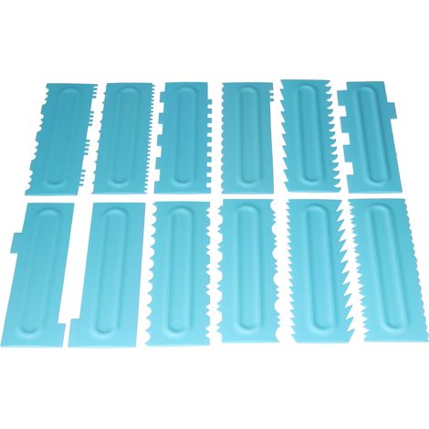Peignes à racler à crème DIY, outil de modelage de motifs pour gâteaux en fondant, pour la cuisine et la pâtisserie à domicile, 1 ensemble (12 pièces) (1/5)