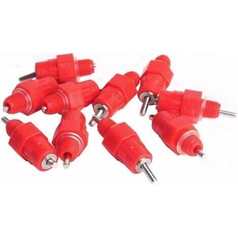 20 Pcs Eau Tetine Poulet Alimentateur Fournitures de Volaille Poule Vis dans le style-- (1/5)