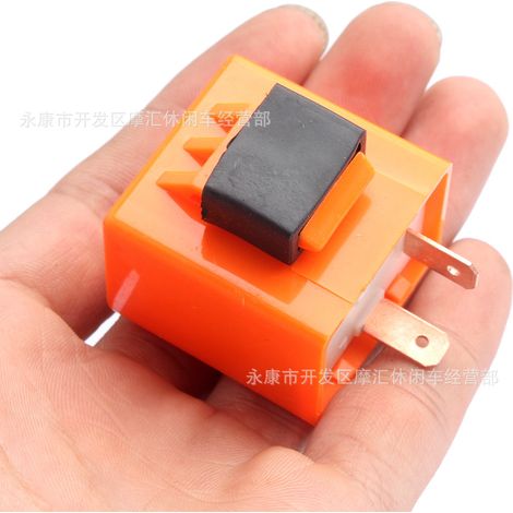 Off-road motorcycle, ATV, four-wheeled beach buggy, skateboard, GY6 signal flasher, turn signal indicator, buzzer, 2-pin 12V (1/4)