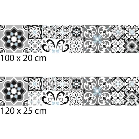 Crédence cuisine adhésive autocollante GREYBLUE - 100 x 20 cm (1/4)