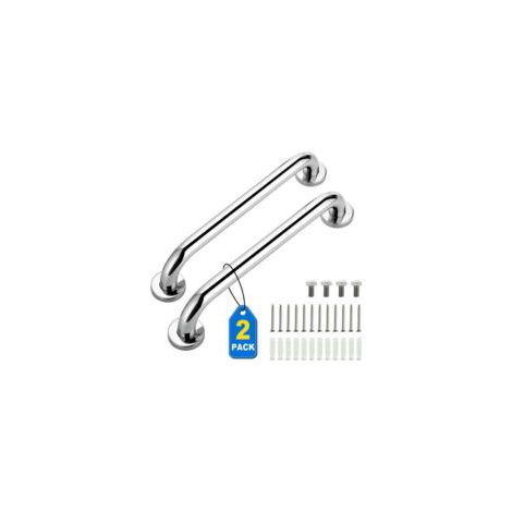 Maniglioni di sicurezza per doccia, set da 2, in acciaio inox, per anziani e disabili, migliorano la sicurezza e la stabilità in bagno (40 cm)