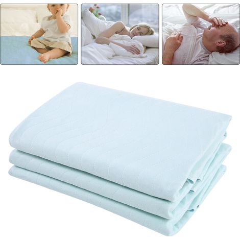 Lot de 3 alèses réutilisables, lavables et imperméables pour enfants et adultes souffrant d'incontinence. (1/5)
