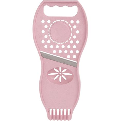 Éplucheur multifonctionnel 3 en 1, presse-citron, râpe, éplucheur en acier inoxydable (rose) (1/5)