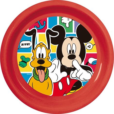 TATAWAY Disney Piatto piano rosso per bambini in plastica Mickey Mouse (1/5)