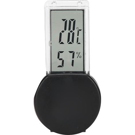 Thermomètre-hygromètre numérique pour terrarium à reptiles, noir (1/5)