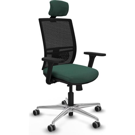 Silla de oficina piqueras y crespo Yunquera negro reposacabezas soporte lumbar (1/2)