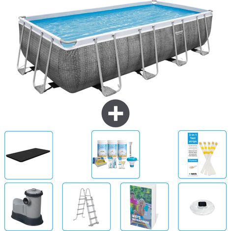 Bestway Bestway Power Steel Rectangulaire - 549x274x122 cm - 8-pièces S576 (1/4)
