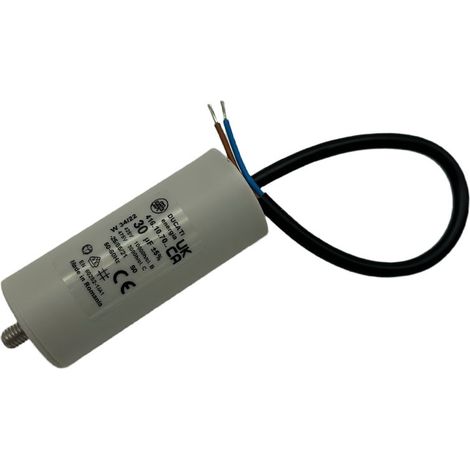 Ducati Energia – Condensateur permanent 30µF – Longueur 92mm – Diamètre 40mm – Longueur de câble 25cm – Compatible moteurs 220V et pompes (1/2)