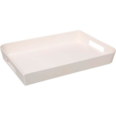 FIVE Bandeja de melamina y plástico, 5x45x30 cm - Blanco (1/2)