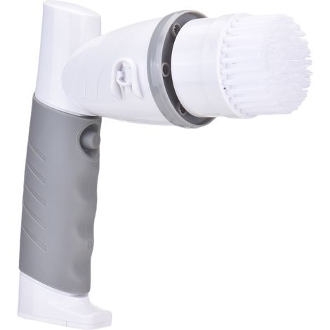 Nettoyeur rotatif électrique sans fil portable 6 accessoires cuisine salle de bain baignoire évier carrelage plaque cuisinière vaisselle étanche IPX6 gris prise UE (1/5)