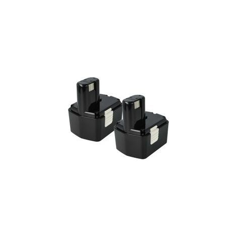 Ersatzakku 2x 2100 mAh NiMH 14,4 V – Kompatibel mit Hitachi EB 14H, EB 14S, EB 1430X, EB 14B, EB 1430R – Verlängerte Laufzeit (1/5)