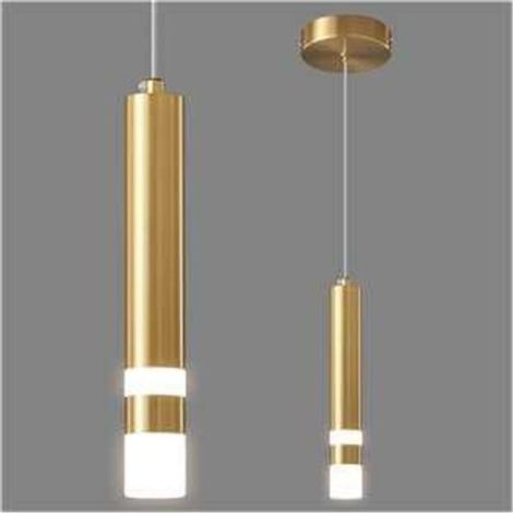 (1-Paquet) Lampe Suspendue Moderne Hauteur Réglable LED Or Mini Lampe Suspendue Cuisine île Chambre Chevet Petit Lustre (1/5)