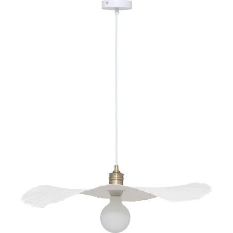 Tehani lámpara colgante de papel maché blanco D57cm - Atmosphera créateur d'intérieur