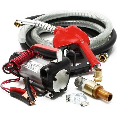 Pompe à Fuel ou Gasoil bio Auto-aspirante 12v / 150w - 40l/min + pistolet auto