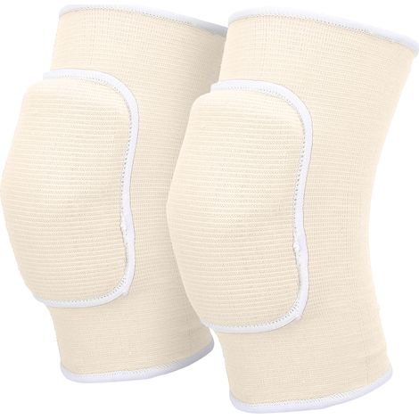 1 Paire de Genouillères Protectrices Épaisses en Mousse pour Danse Yoga Sports Multiples Blanc (1/5)