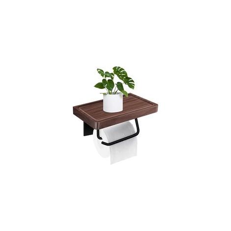 Porte-papier toilette mural sans perçage avec support, distributeur de rouleau adhésif – Installation facile, pour salle de bain, cuisine– (1/3)