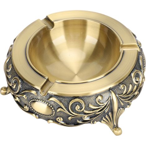 Retro-Aschenbecher im Antik-Stil, Dekoration für Zuhause, Büro oder Wohnzimmer, Raucheraccessoires, grau (1/5)