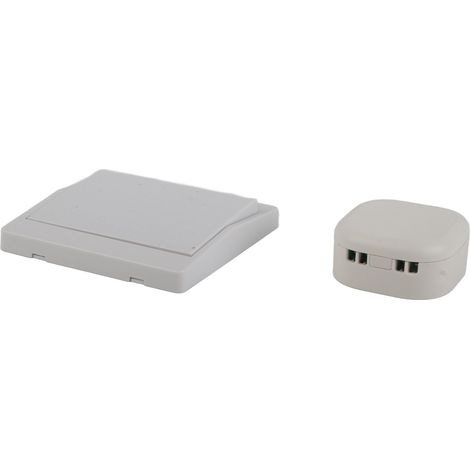 Interrupteur mural sans fil, étanche et auto-alimenté, avec télécommande et récepteur, compatible avec une large plage de tension (110-250 V). (1/5)