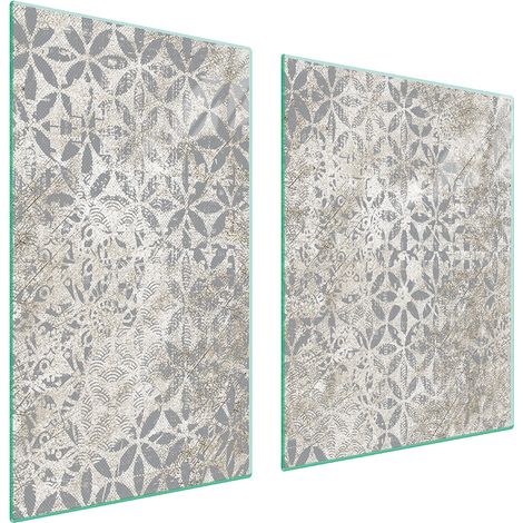 PIATTO E TAGLIERE IN VETRO 100x52 GRIGIO (1/5)