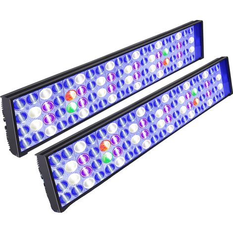 Lámpara LED para acuario, espectro completo, de bajo consumo, para acuarios de 110 cm a 140 cm, enchufe europeo (UE-B). (1/2)