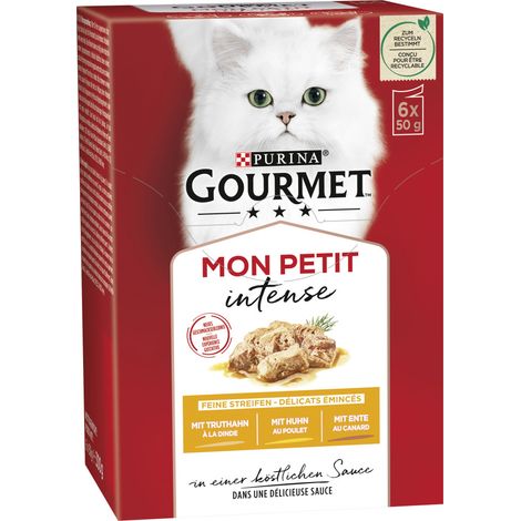 Gourmet Mon Petit mit Ente Huhn und Truthahn 6x 50g Gourmet Mon Petit Nassfutter Katze