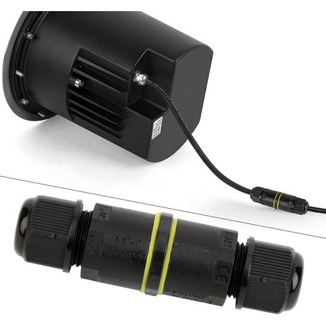2-teilige wasserdichte Anschlussdose IP68 3-polig für den Außenbereich, Zubehör für Kabel und elektrische Leitungen (1/5)