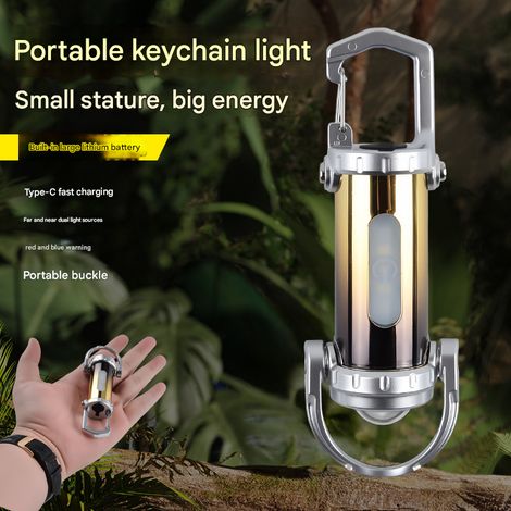 Mini-Multifunktions-Taschenlampe mit Gürtelclip, wasserdicht und extra groß, USB-aufladbar, hohe Leistung.