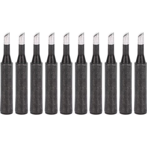 900M-T-4C soldering iron tips, 10 pieces, oxygen-free copper, black heated interior (1/5)