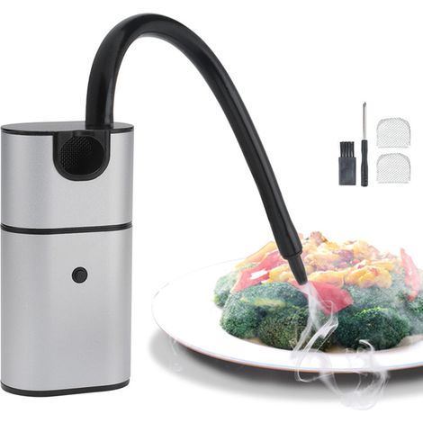 Fumeur portable pour barbecue - Infuseur de fumée froide pour fromages, saumon, saucisses, viande et cocktails (1/5)
