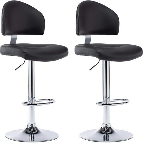 Maison Exclusive - Sgabelli da Bar 2 pz Neri in SImilpelle (1/5)
