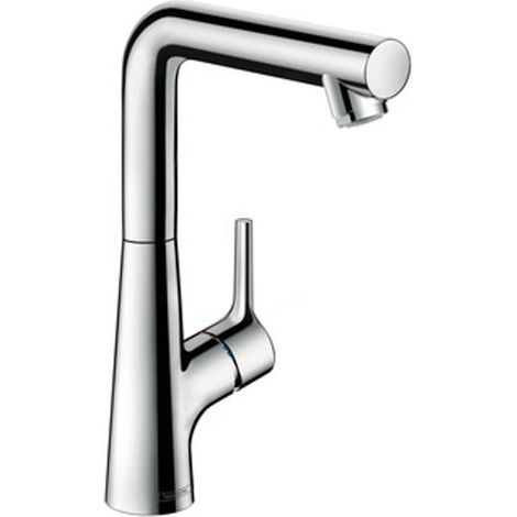 hansgrohe Talis S Einhebel-Waschtischmischer 210 mit Schwenkauslauf und Zugstangen-Ablaufgarnitur Chrom, 72105000