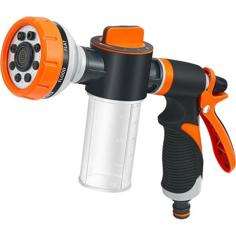 Pistolet d'arrosage, Pulvérisateur de Jardin, 8 Modes 4 Interface pour le Lavage des Voitures, les Jardins, les Plantes, les Animaux (1/5)