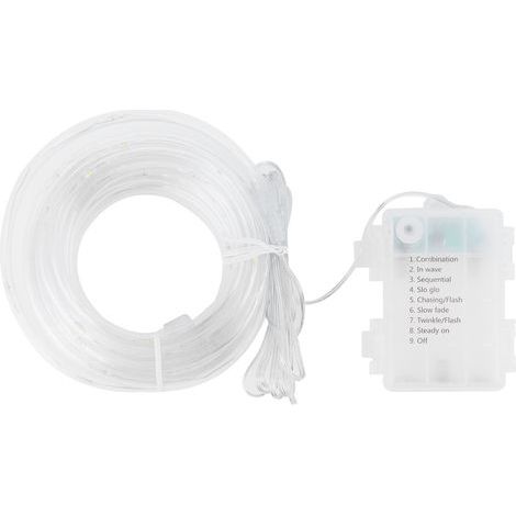 Corde lumineuse extérieur blanc chaud étanche 50LEDs 8 modes tube fil cuivre décoration pour jardin (1/5)