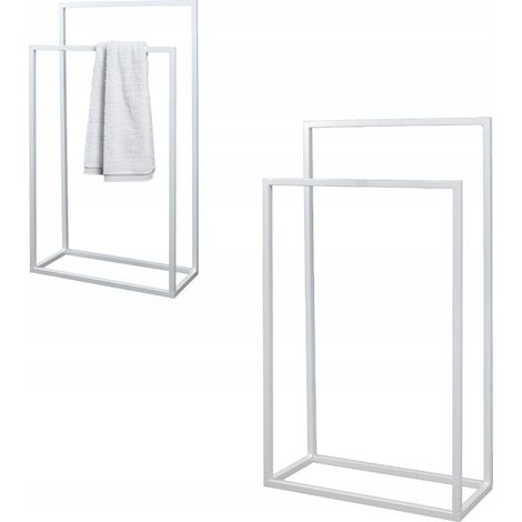 Toallero metálico Loft Olivet M blanco 45x20x78 (1/5)