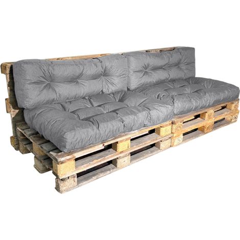 Coussin Palette - LOT X2 Gris Bananair Fabriqué en France (1/5)