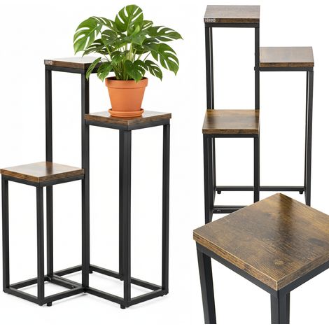 Support à fleurs métallique sur pied, support à fleurs métallique à plusieurs niveaux (1/5)