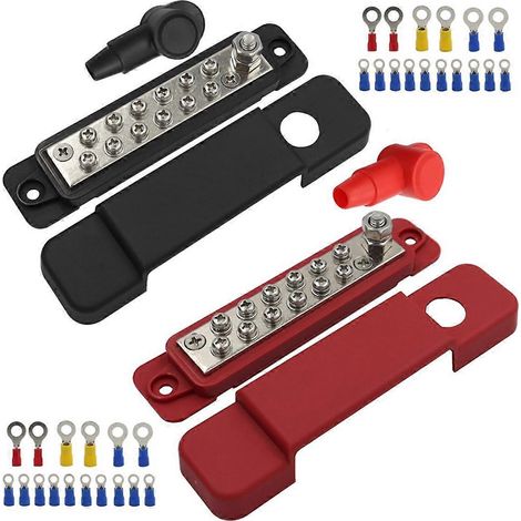 12-poliger Verteilerblock, Sammelschiene, DC 48V, 12-polig, Verdrahtungsschienen