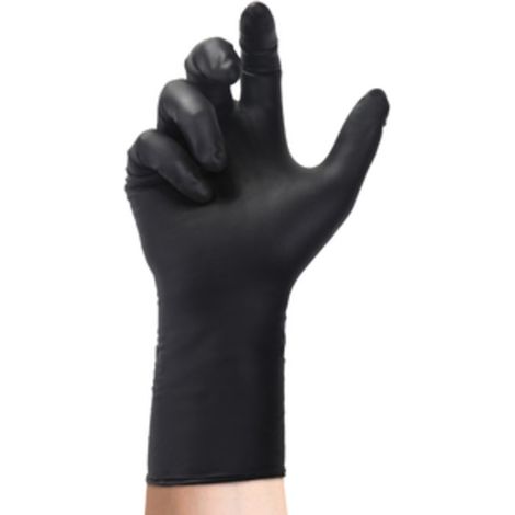 GUANTI NITRILE NERO CAT. III 30 CM TG. M 50 PZ SPESSORATO