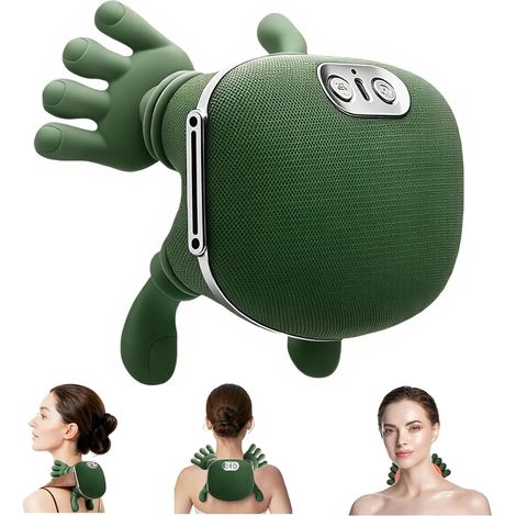 4D Shiatsu Masseur de cou sans fil avec chaleur & acupression - Appareil de massage du cou et des épaules pour le dos, la maison et le bureau - 3 niveaux d'intensité, 2 niveaux de chaleur - Appareil (1/5)