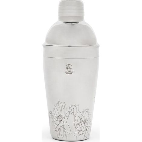 LEOPOLD Cocktail Shaker Flowers Edelstahl