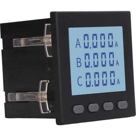 Compteur d'Énergie Triphasé Intelligent Noir AC220V pour Réseaux Domestiques