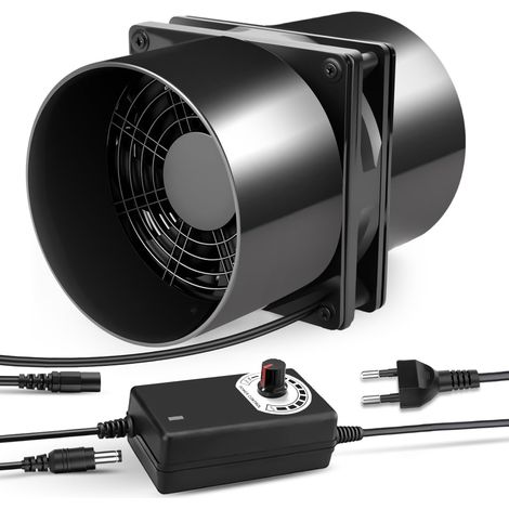 Extracteur d’Air 100mm Ventilateur d’Aspiration Réglable Double Canal, 103 m³/h 3000 tr/min 5W pour Cuisine Salle de Bain WC Serre et Garage (1/5)
