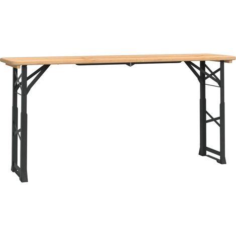 Biertisch Klappbar 170x50x75/105 cm Massivholz Tanne vidaXL