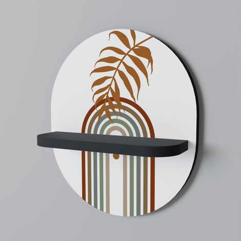 Estante ovalado LEAF ON THE TOP negro (1/5)