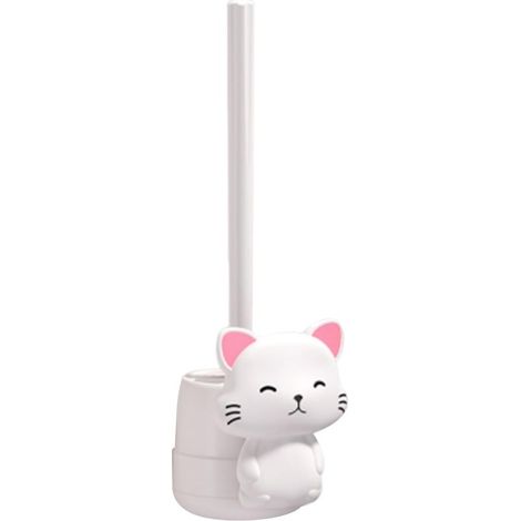 Brosse Pour Cuvette Des Toilettes – TPR 11x39cm Brosse De Toilette En Forme De Chat Outil De Nettoyage De Salle De Bain Avec De Toilettese Murale, Pour Cuvettes, Toilettes, Toileettes, Ma (1/5)