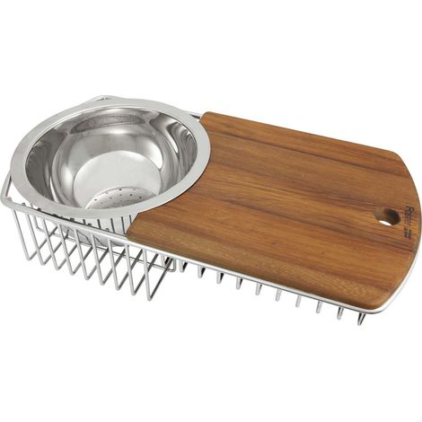 Foster 8100 151 cesta y bandeja para el fregadero Acero inoxidable, Madera (1/2)