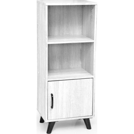 Librería Atena blanca de 40 x 30 x 97 cm con diseño moderno y versátil