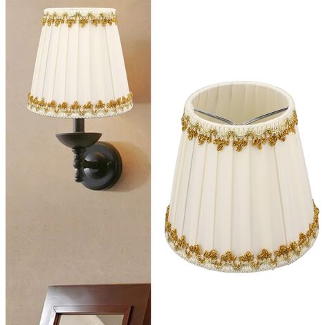 Lampenschirm aus Stoff, moderner minimalistischer Lampenschirm für Kerzenlampen, kompatibel mit Klemmkerzenhaltern, Tischlampen, Pendelleuchten, Wandleuchten und anderem Beleuchtungszubehör. (1/5)