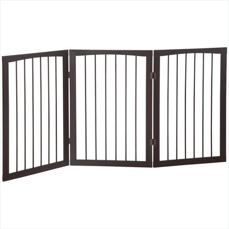 Chatière Barrière de sécurité pliable 3 panneaux MDF 160 x 76 cm (1/5)