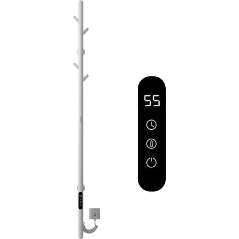 Seche Serviette Electrique, Porte-serviettes électrique à tige unique, Serviette Murale Intelligent à Température Constante, Chauffe-serviettes,Sèche Serviettes Électrique,économie d'énergie-White (1/5)